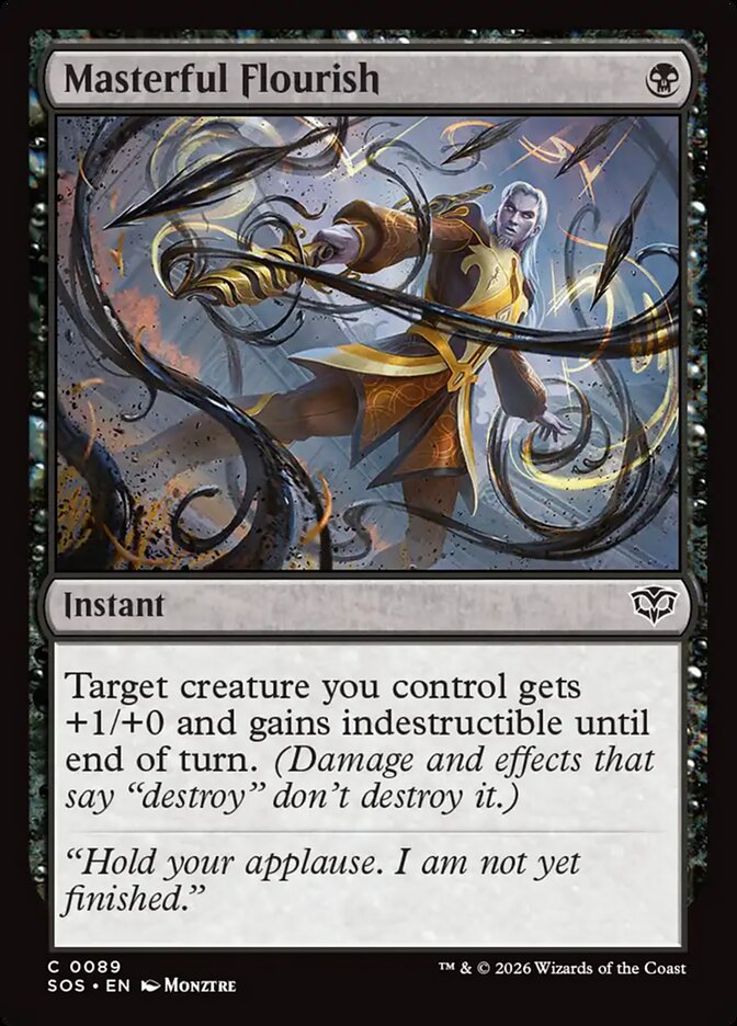Masterful Flourish – Common Magic: The Gathering card from Secrets of Strixhaven (#89)