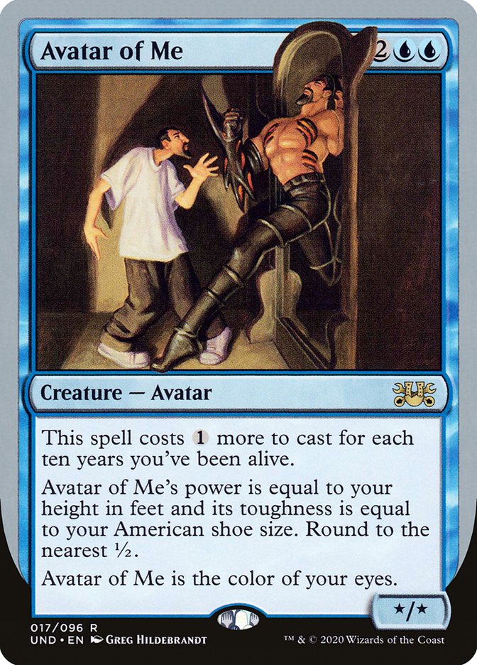 Avatar of Me – Rare Magic: The Gathering card from Unsanctioned (#17)
