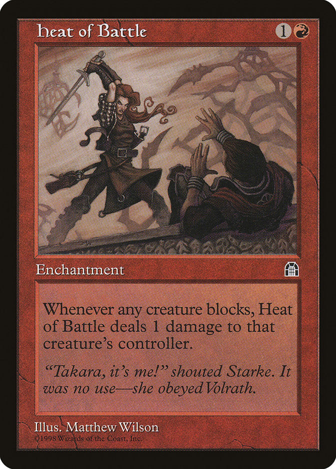 Heat of Battle – Uncommon Magic: The Gathering card from Stronghold (#88)