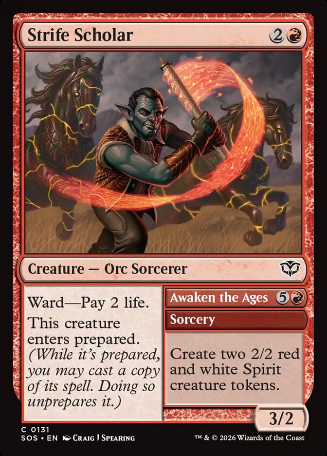 Strife Scholar // Awaken the Ages – Common Magic: The Gathering card from Secrets of Strixhaven (#131)