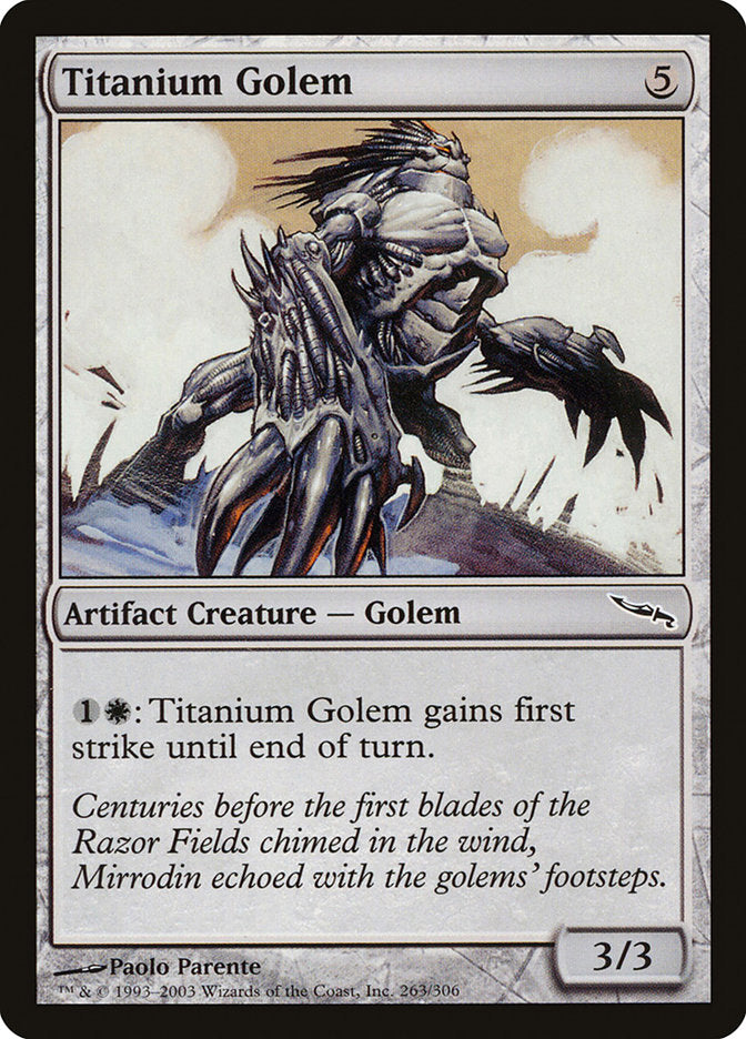 Titanium Golem – Common Magic: The Gathering card from Mirrodin (#263)