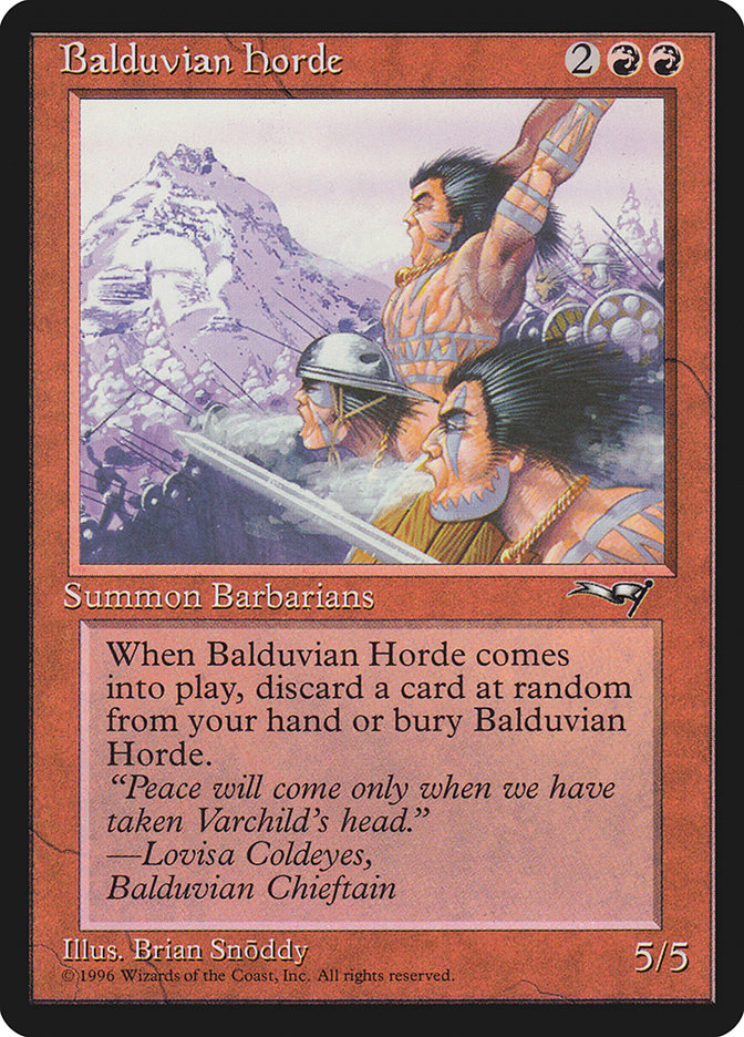 Balduvian Horde – Rare Magic: The Gathering card from Alliances (#65)