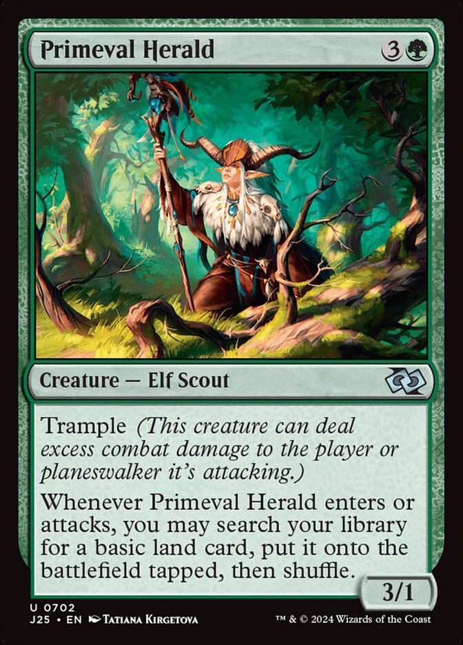 Primeval Herald – Uncommon Magic: The Gathering card from Foundations Jumpstart (#702)