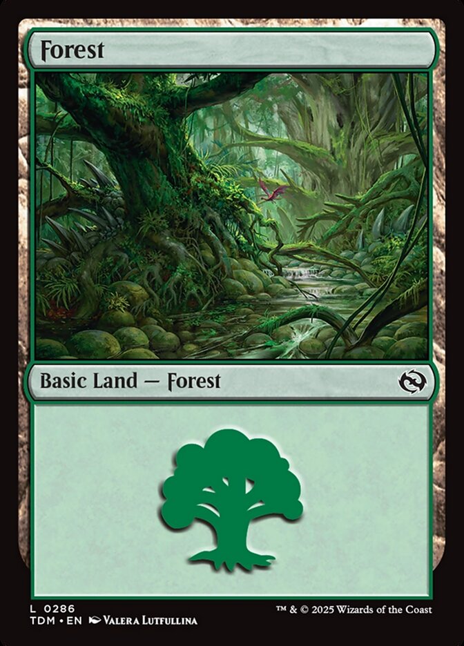 Forest – Common Magic: The Gathering card from Tarkir: Dragonstorm (#286)