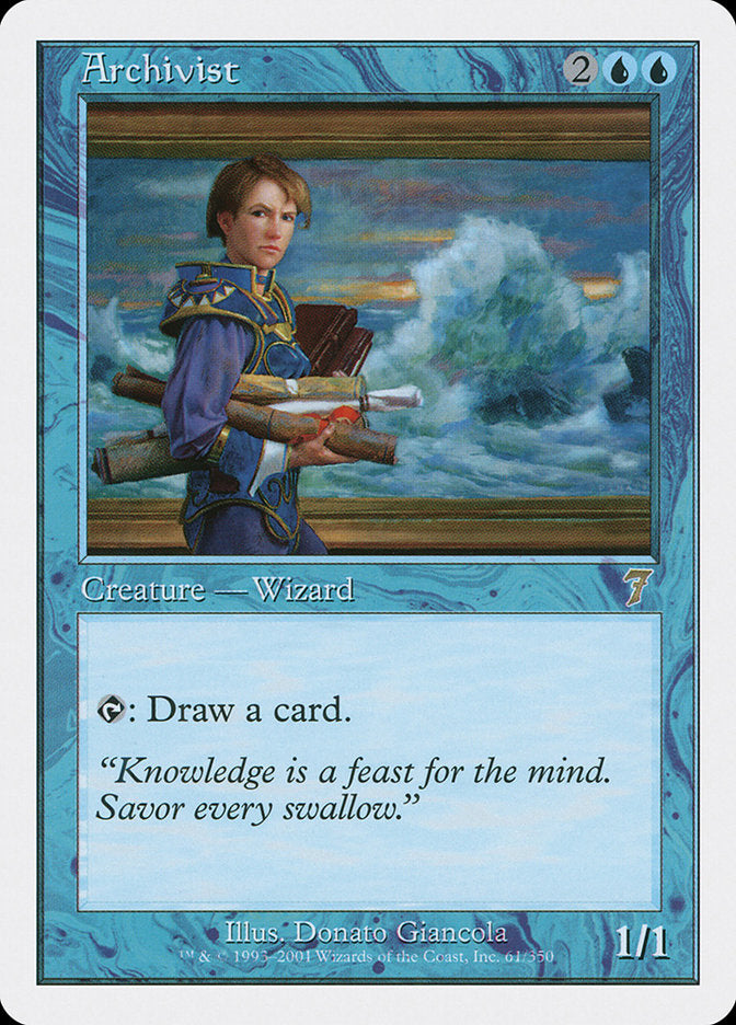Archivist – Rare Magic: The Gathering card from Seventh Edition (#61)