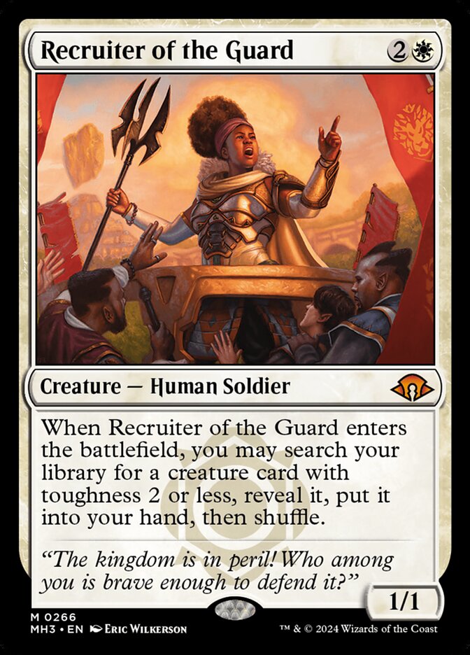 Recruiter of the Guard – Mythic Magic: The Gathering card from Modern Horizons 3 (#266)