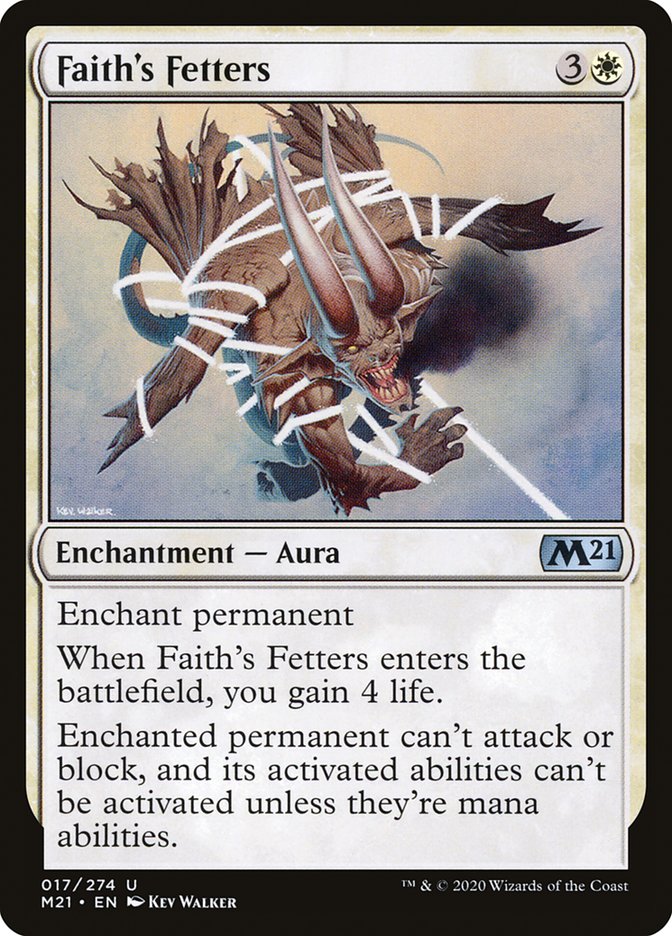 Faith's Fetters – Uncommon Magic: The Gathering card from Core Set 2021 (#17)