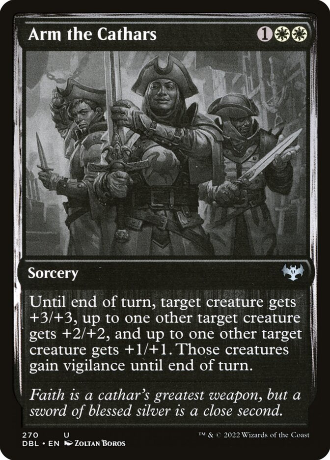 Arm the Cathars – Uncommon Magic: The Gathering card from Innistrad: Double Feature (#270)