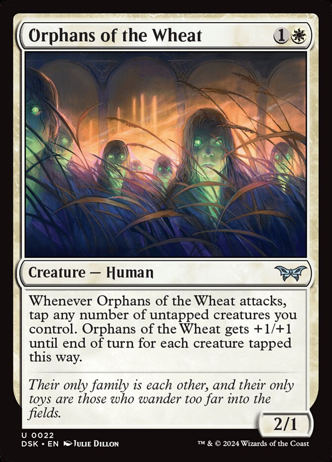 Orphans of the Wheat – Uncommon Magic: The Gathering card from Duskmourn: House of Horror (#22)
