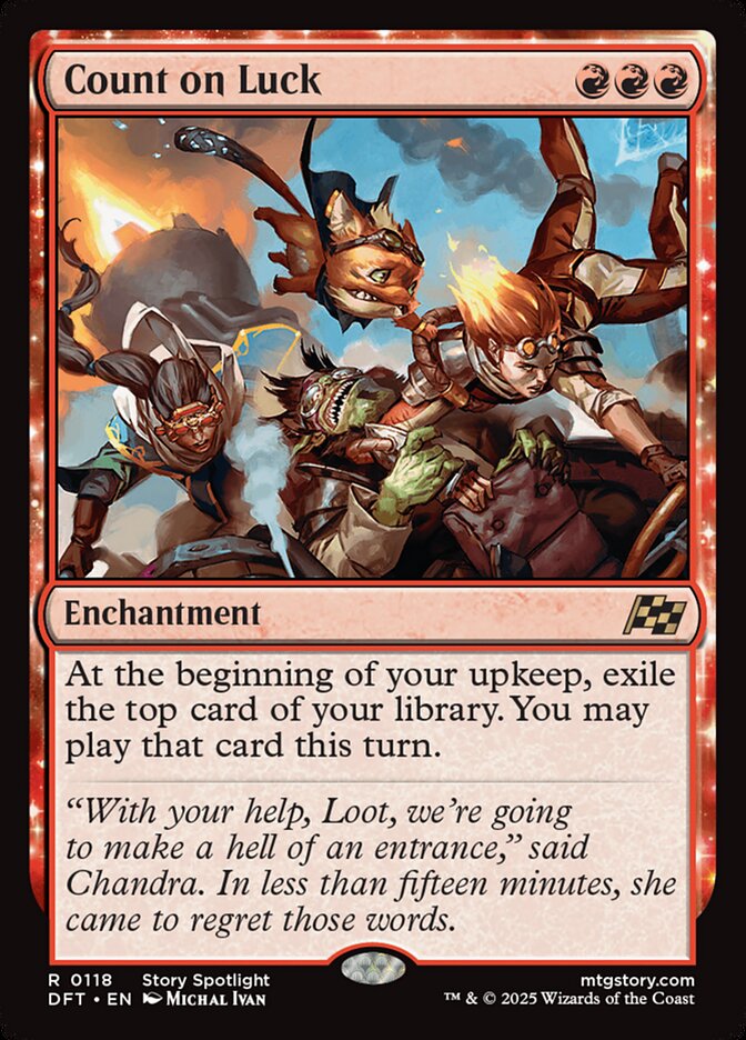 Count on Luck – Rare Magic: The Gathering card from Aetherdrift (#118)