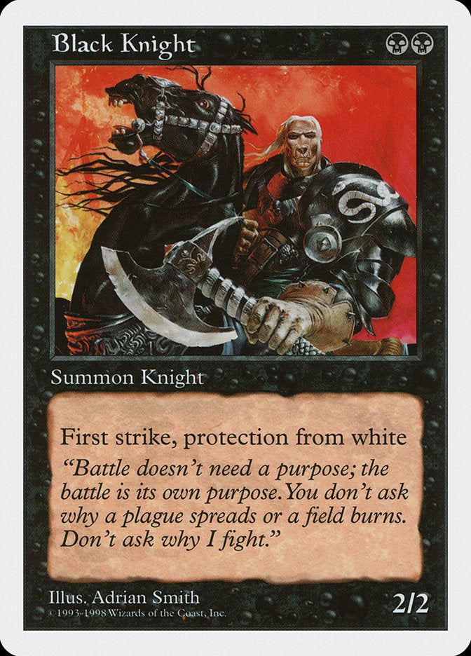 Black Knight – Uncommon Magic: The Gathering card from Anthologies (#20)