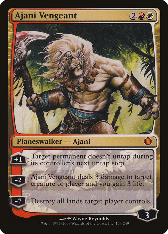 Ajani Vengeant – Mythic Magic: The Gathering card from Shards of Alara (#154)