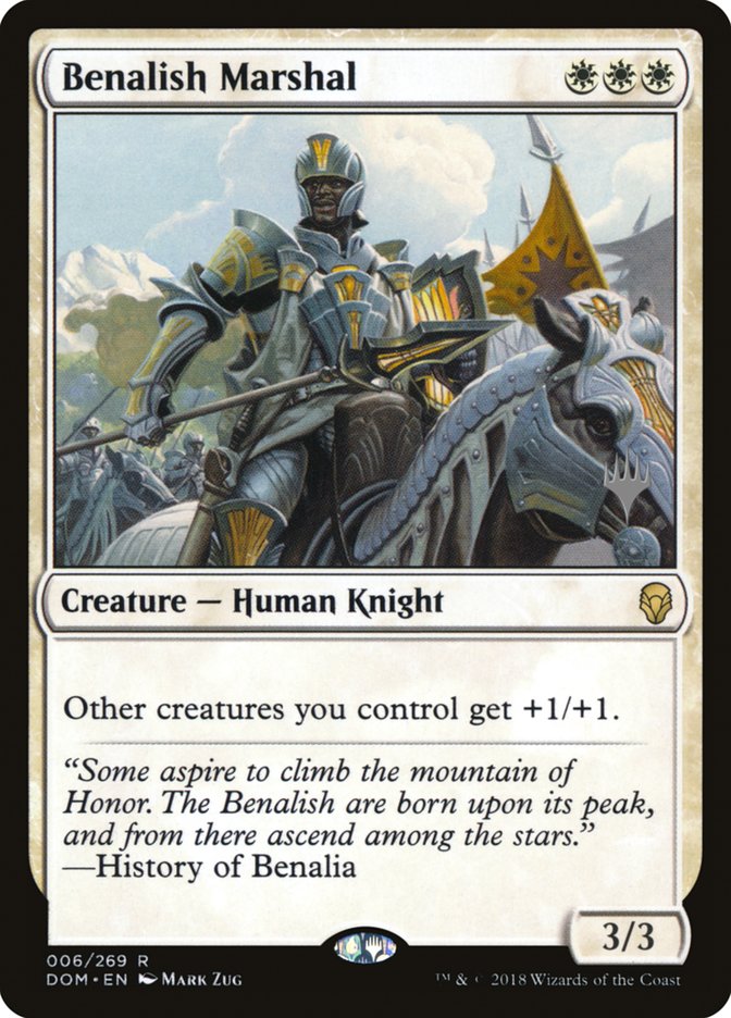 Benalish Marshal – Rare Magic: The Gathering card from Dominaria Promos (#6p)
