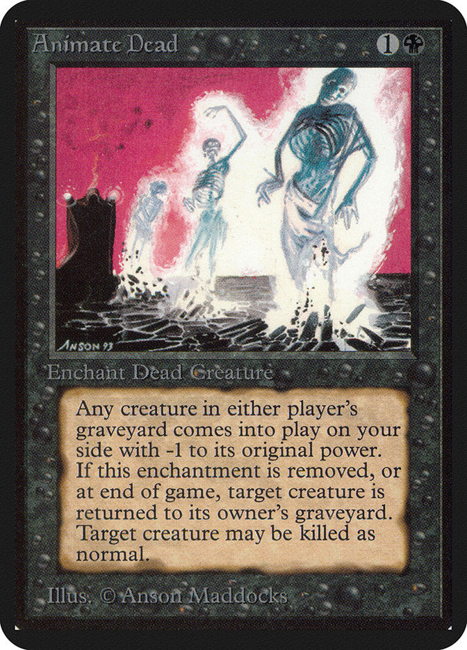 Animate Dead – Uncommon Magic: The Gathering card from Limited Edition Alpha (#92)
