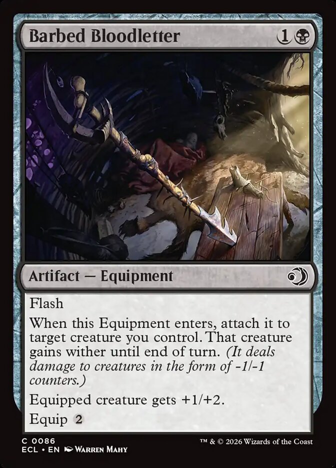 Barbed Bloodletter – Common Magic: The Gathering card from Lorwyn Eclipsed (#86)
