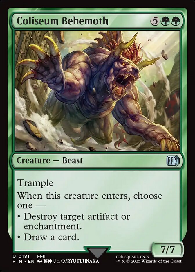 Coliseum Behemoth – Uncommon Magic: The Gathering card from Final Fantasy (#181)