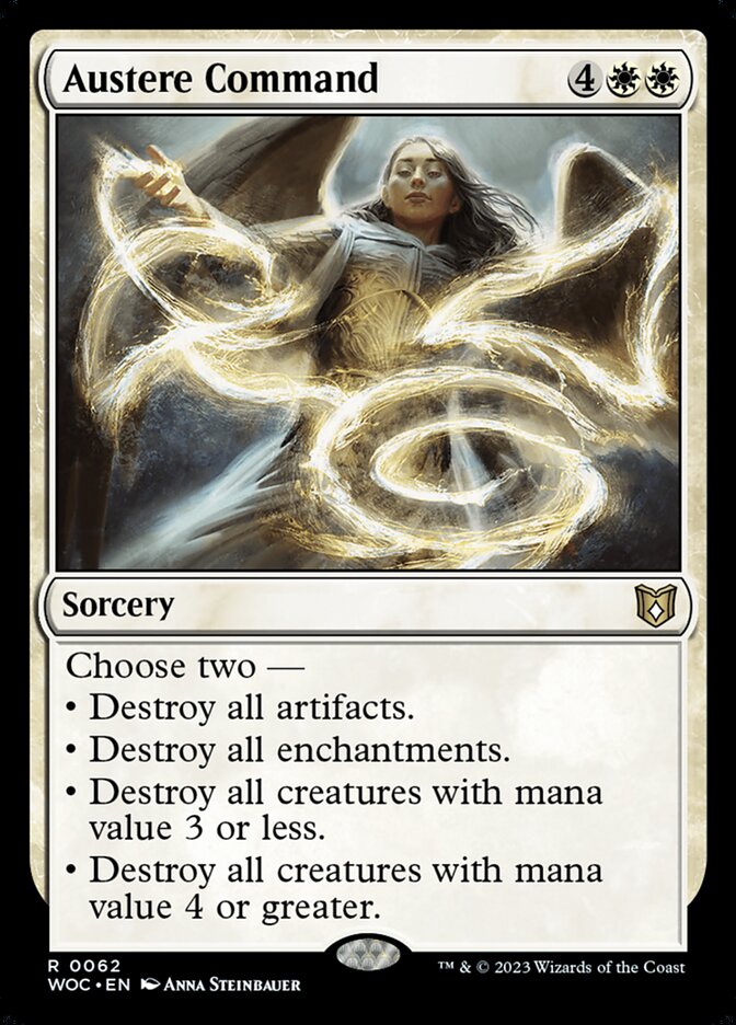 Austere Command – Rare Magic: The Gathering card from Wilds of Eldraine Commander (#62)