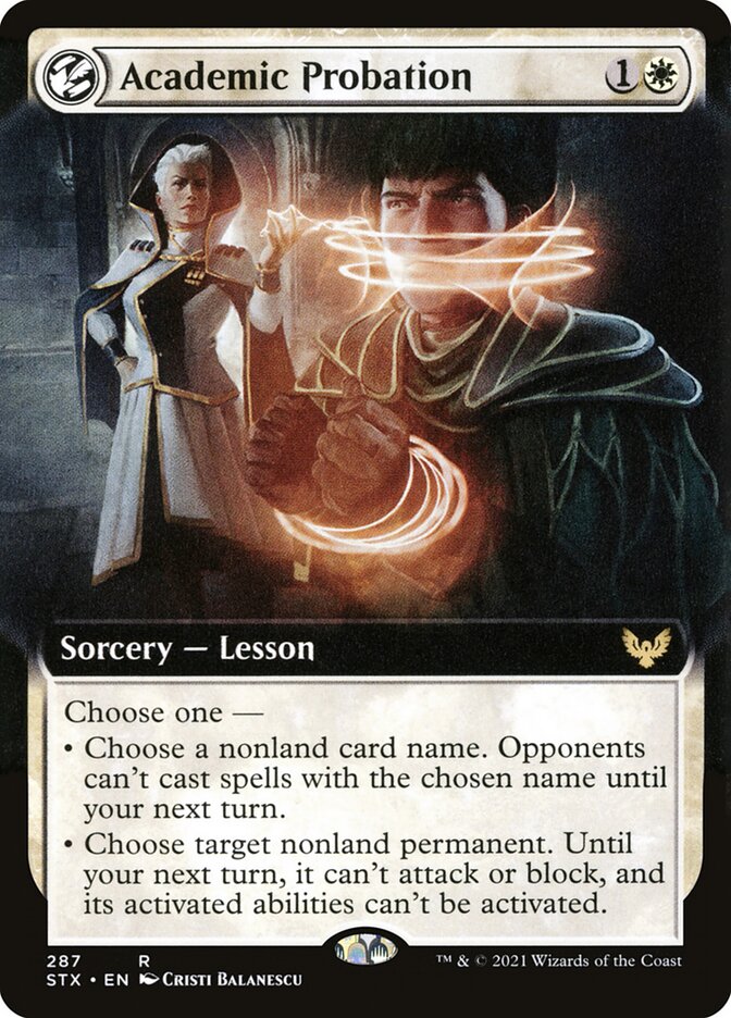 Academic Probation – Rare Magic: The Gathering card from Strixhaven: School of Mages (#287)