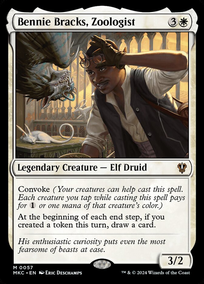 Bennie Bracks, Zoologist – Mythic Magic: The Gathering card from Murders at Karlov Manor Commander (#57)