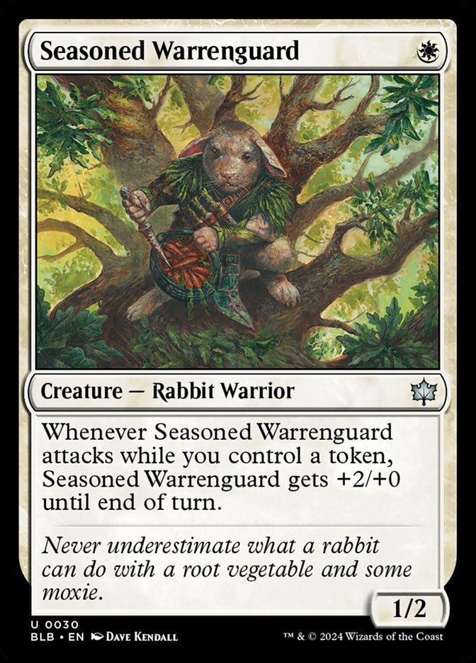 Seasoned Warrenguard – Uncommon Magic: The Gathering card from Bloomburrow (#30)