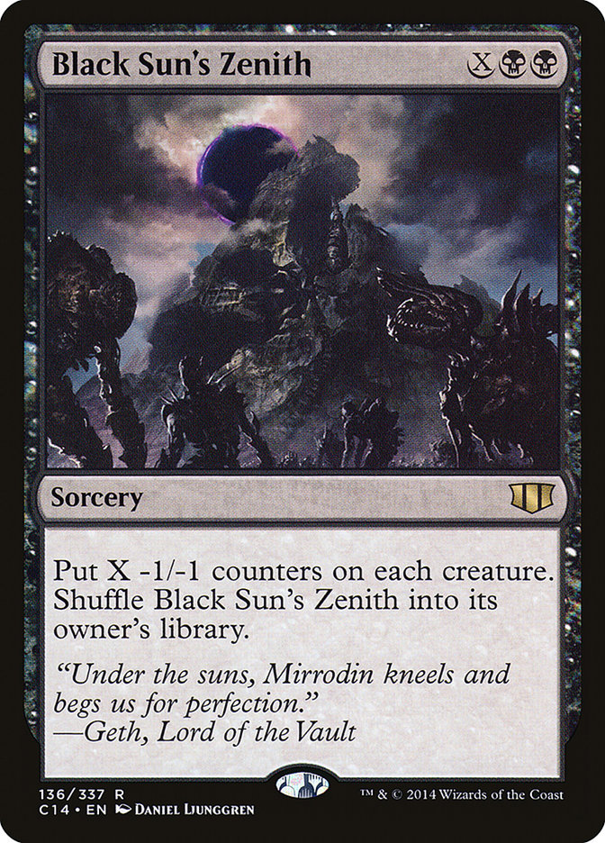 Black Sun's Zenith – Rare Magic: The Gathering card from Commander 2014 (#136)