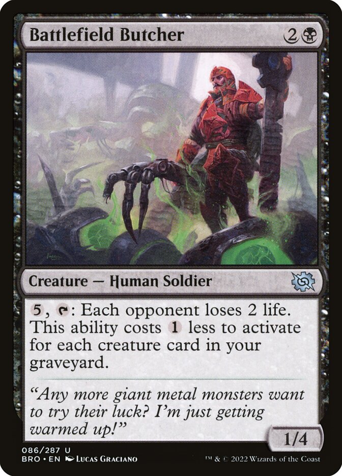 Battlefield Butcher – Uncommon Magic: The Gathering card from The Brothers' War (#86)