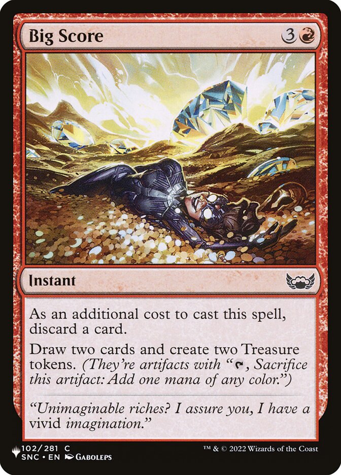 Big Score – Common Magic: The Gathering card from The List (#SNC-102)