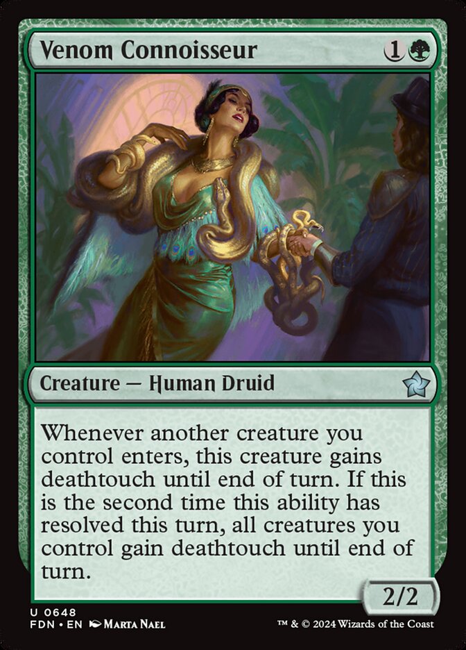 Venom Connoisseur – Uncommon Magic: The Gathering card from Foundations (#648)