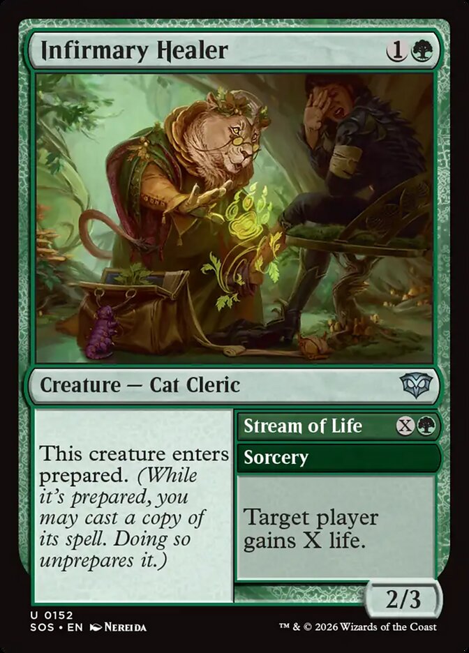 Infirmary Healer // Stream of Life – Uncommon Magic: The Gathering card from Secrets of Strixhaven (#152)