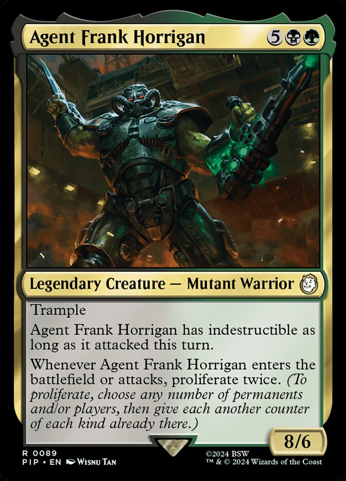 Agent Frank Horrigan – Rare Magic: The Gathering card from Fallout (#89)