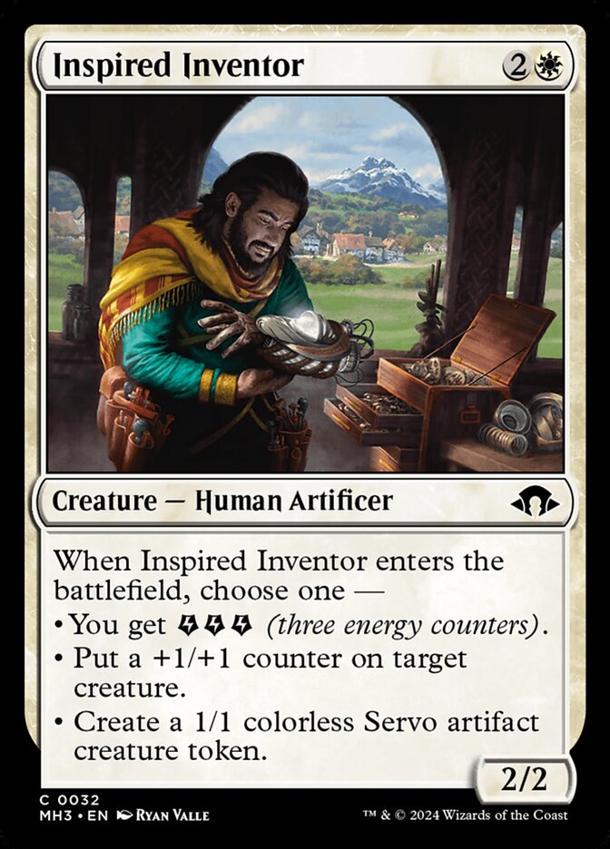 Inspired Inventor – Common Magic: The Gathering card from Modern Horizons 3 (#32)