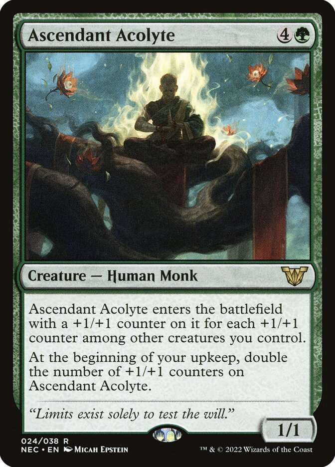 Ascendant Acolyte – Rare Magic: The Gathering card from Neon Dynasty Commander (#24)