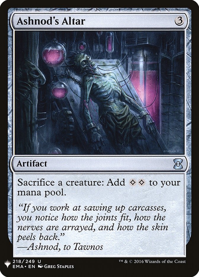 Ashnod's Altar – Uncommon Magic: The Gathering card from The List (#EMA-218)