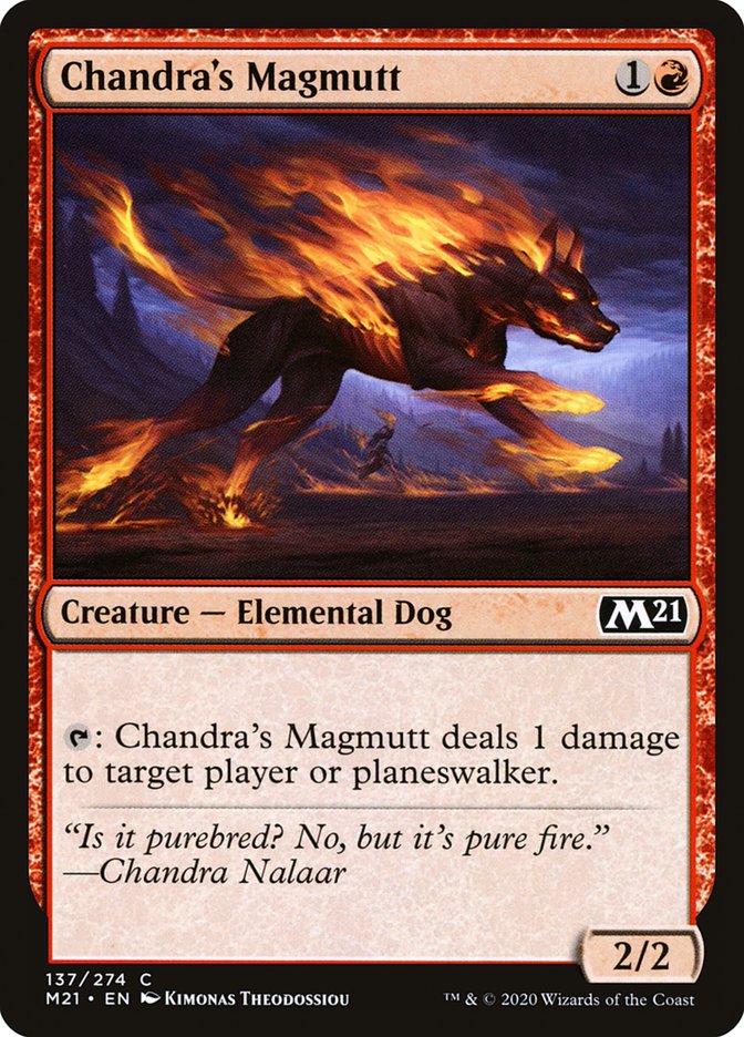 Chandra's Magmutt – Common Magic: The Gathering card from Core Set 2021 (#137)