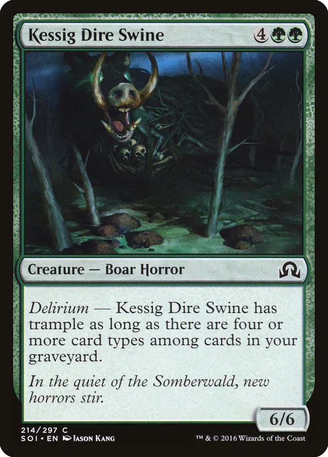 Kessig Dire Swine – Common Magic: The Gathering card from Shadows over Innistrad (#214)