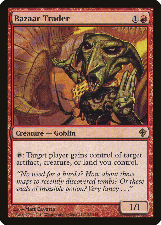 Bazaar Trader – Rare Magic: The Gathering card from Worldwake (#72)