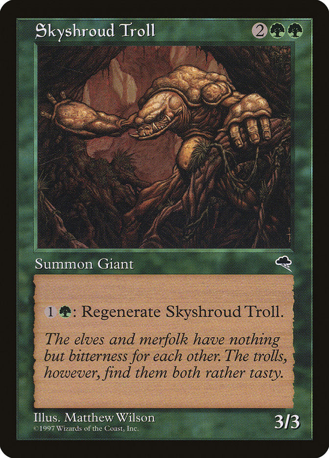 Skyshroud Troll – Common Magic: The Gathering card from Tempest (#257)