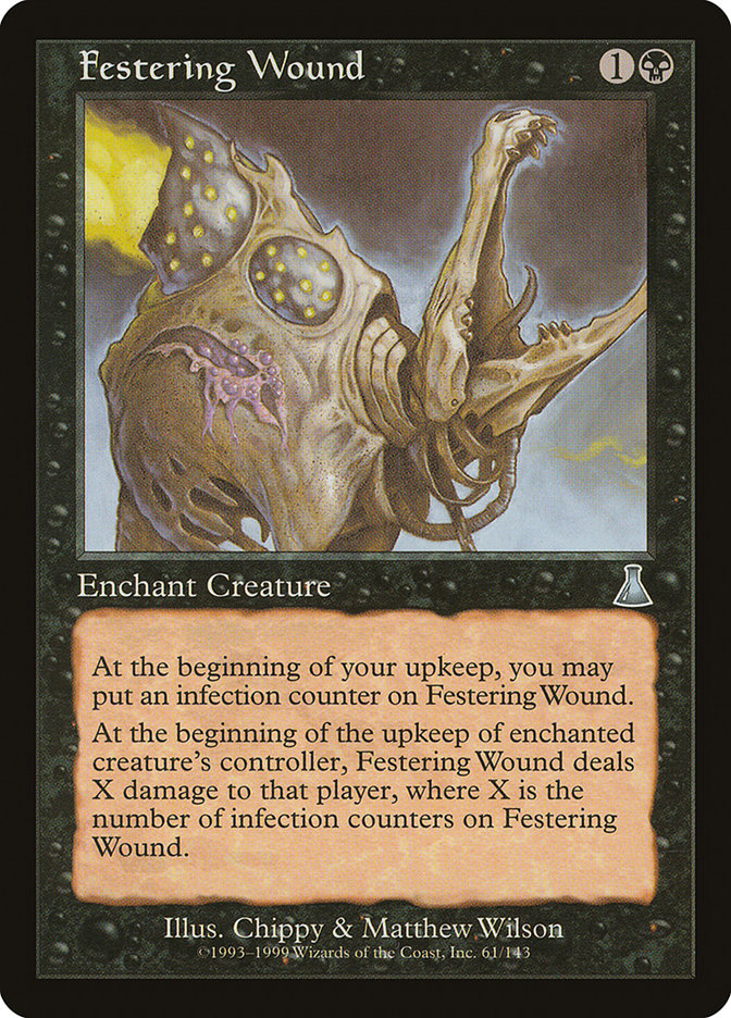 Festering Wound – Uncommon Magic: The Gathering card from Urza's Destiny (#61)