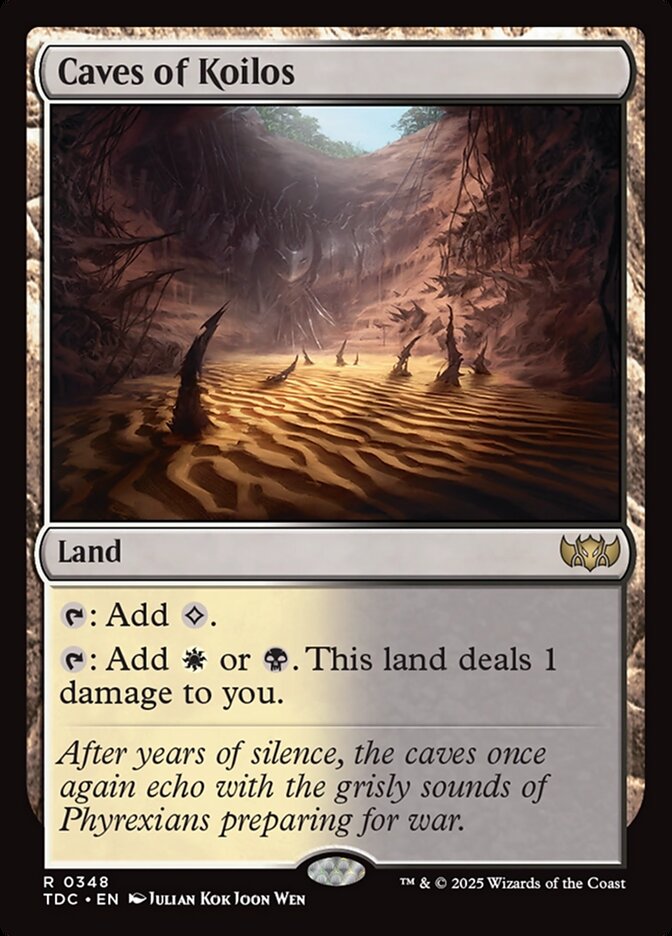 Caves of Koilos – Rare Magic: The Gathering card from Tarkir: Dragonstorm Commander (#348)