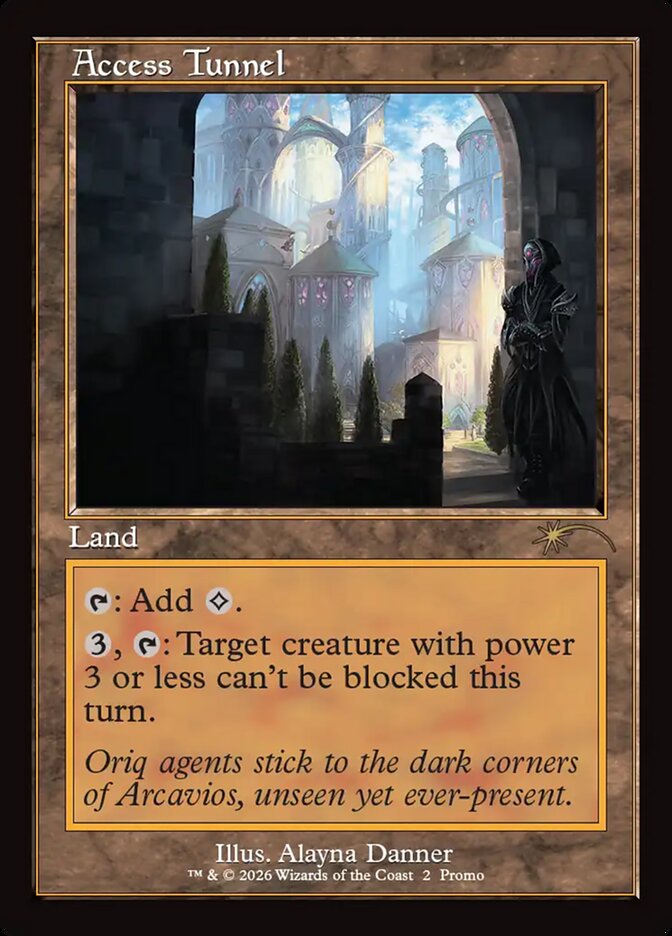 Access Tunnel – Rare Magic: The Gathering card from Wizards Play Network 2026 (#9)