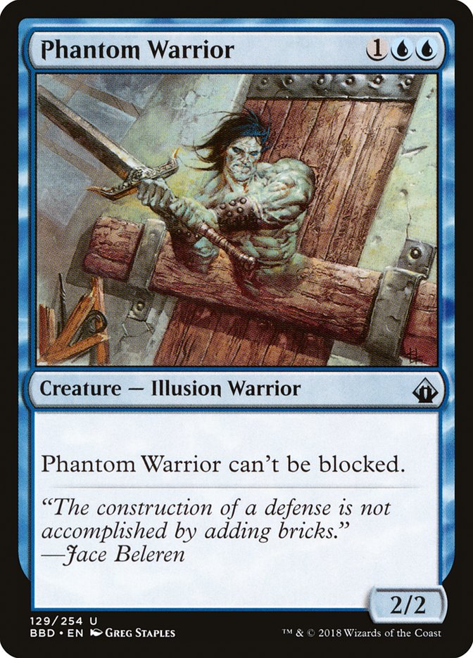 Phantom Warrior – Uncommon Magic: The Gathering card from Battlebond (#129)