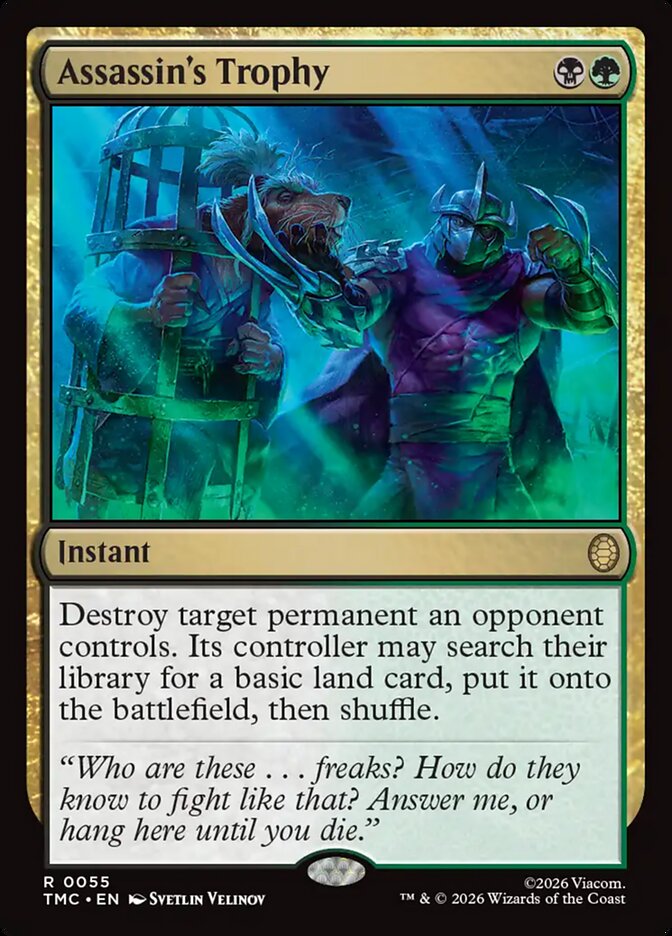 Assassin's Trophy – Rare Magic: The Gathering card from Teenage Mutant Ninja Turtles Eternal (#55)