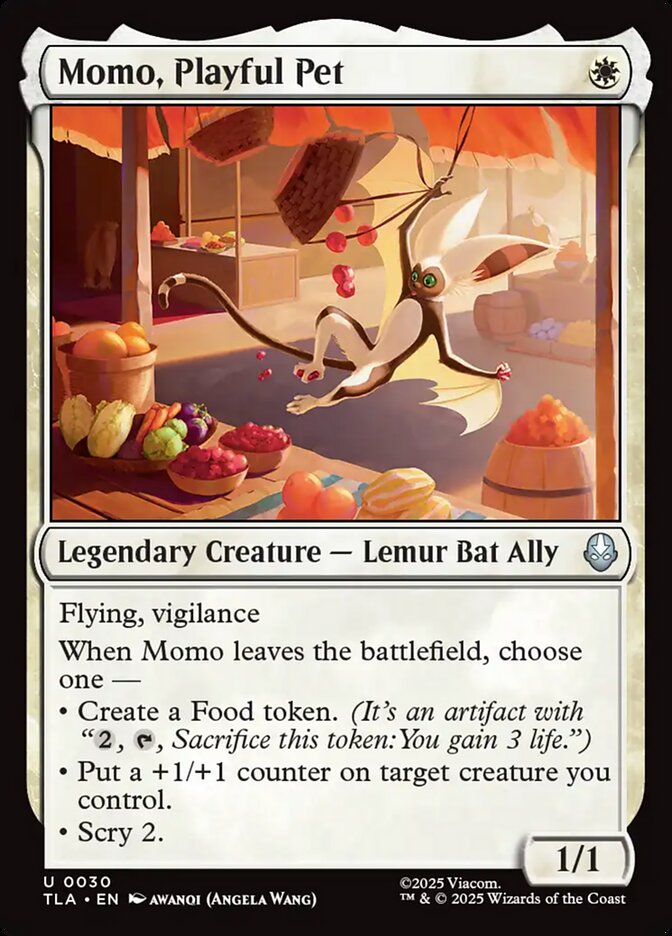 Momo, Playful Pet – Uncommon Magic: The Gathering card from Avatar: The Last Airbender (#30)