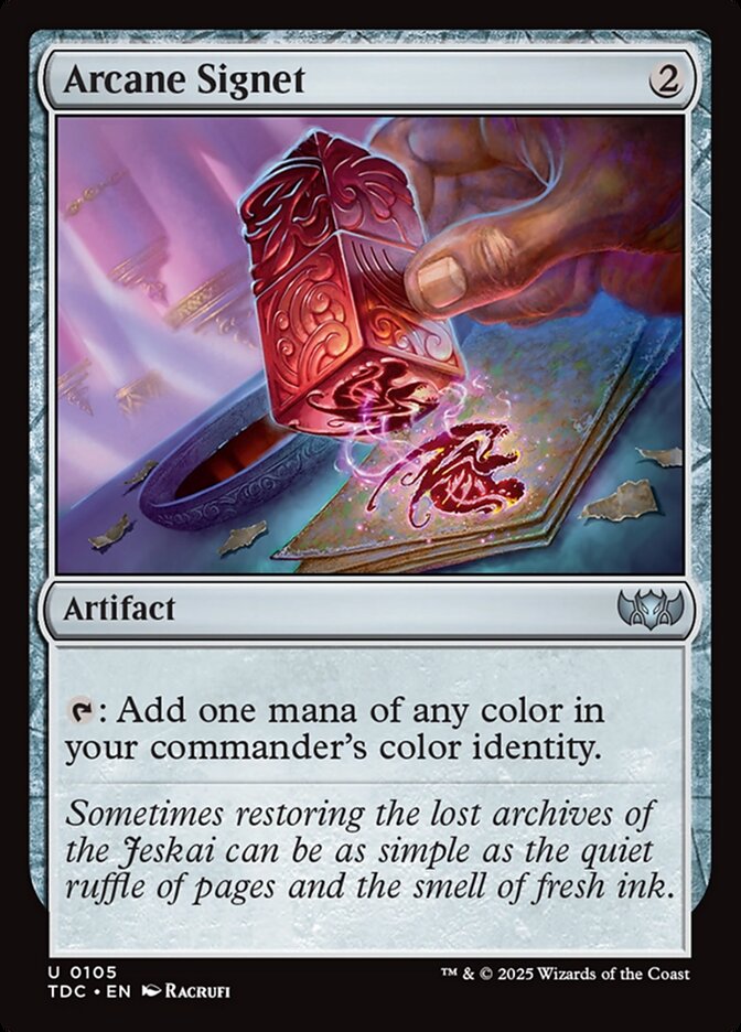 Arcane Signet – Uncommon Magic: The Gathering card from Tarkir: Dragonstorm Commander (#105)