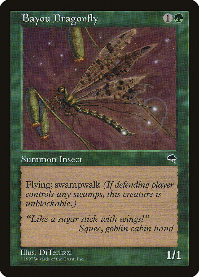 Bayou Dragonfly – Common Magic: The Gathering card from Tempest (#215)