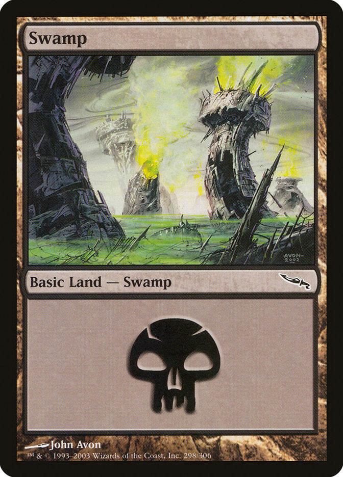 Swamp – Common Magic: The Gathering card from Mirrodin (#298)