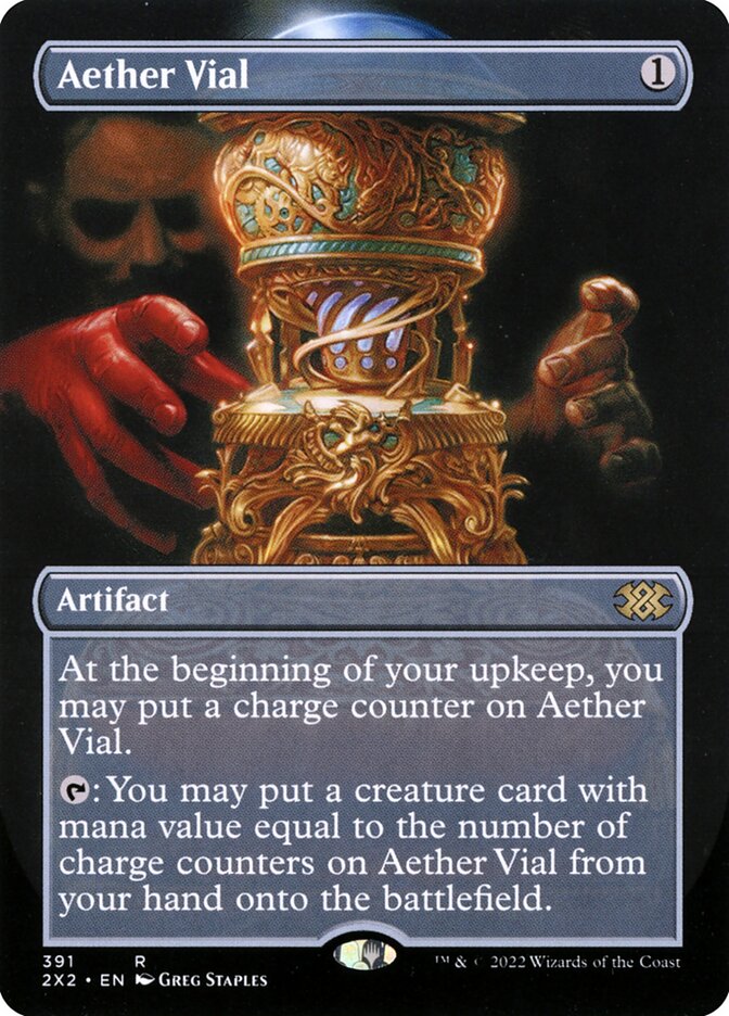 Aether Vial – Rare Magic: The Gathering card from Double Masters 2022 (#391)