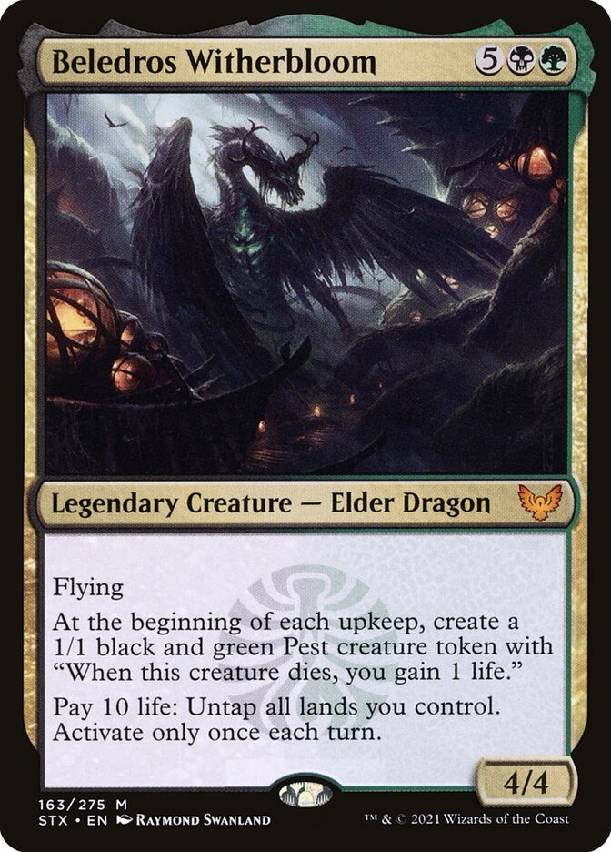Beledros Witherbloom – Mythic Magic: The Gathering card from Strixhaven: School of Mages (#163)