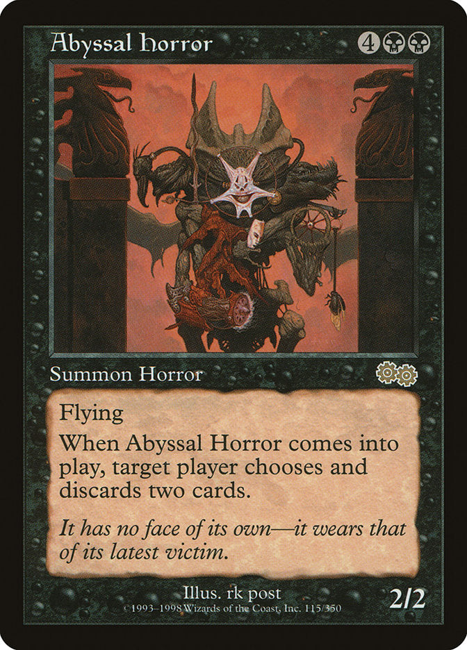 Abyssal Horror – Rare Magic: The Gathering card from Urza's Saga (#115)
