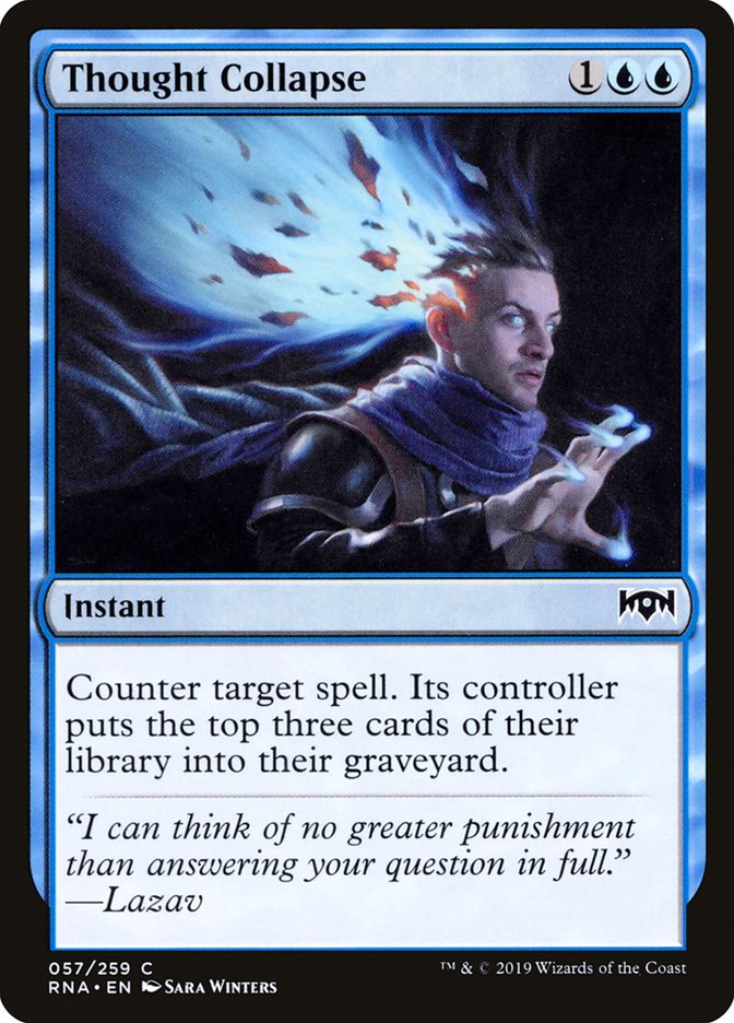 Thought Collapse – Common Magic: The Gathering card from Ravnica Allegiance (#57)